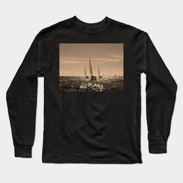 Sailboat getaway Long Sleeve T-Shirt by Coreoceanart